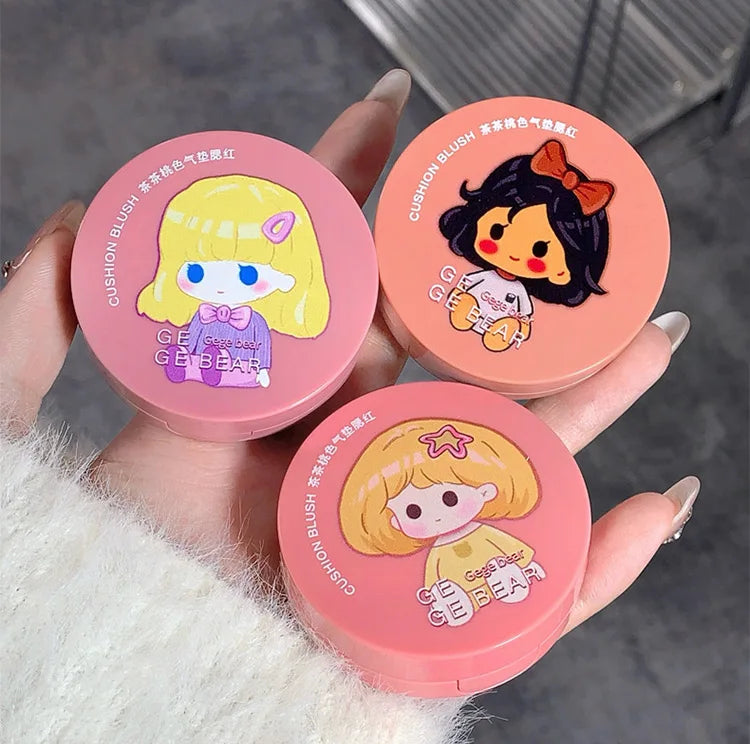 Gege Bear Long-Lasting Cushion Blush with Powder Puff