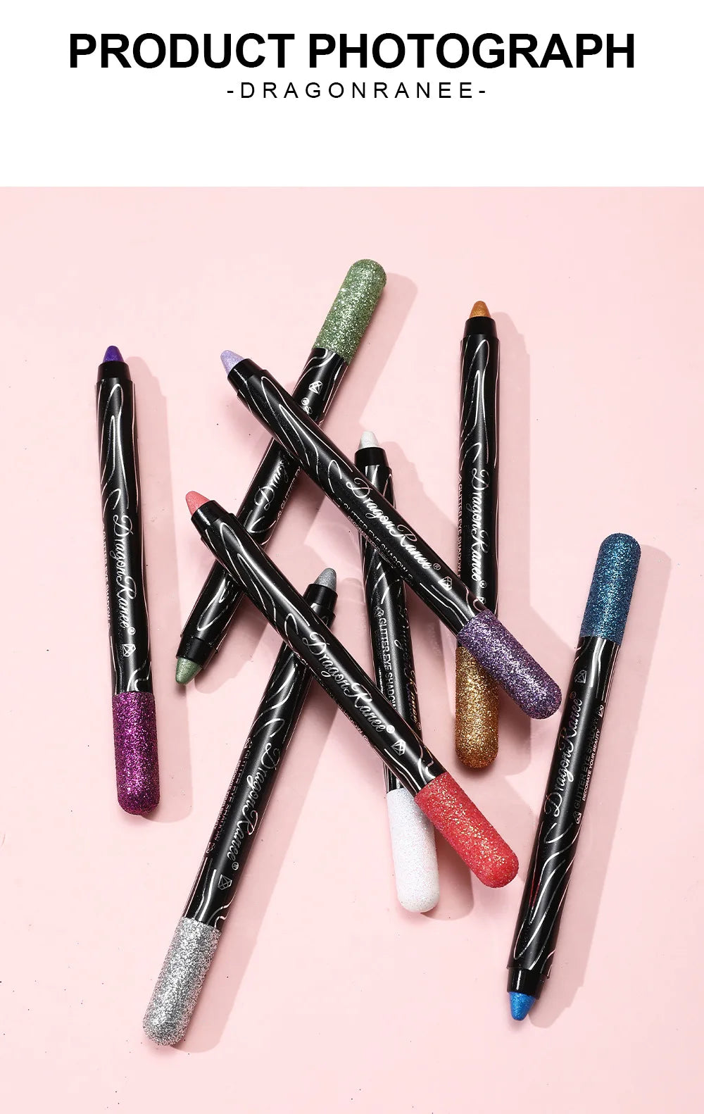 12-Color Glitter Eyeshadow Pencil Set