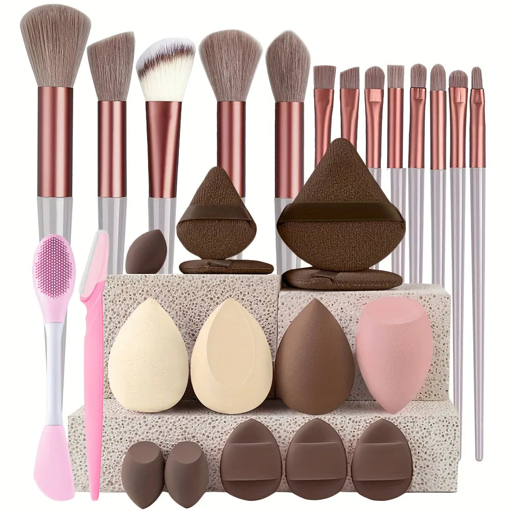 Makeup Brushes 8-29Pcs Makeup Kit Professional Women Cosmetic Soft Powder Brush Eyeshadow Foundation Full Set Travel Beauty Tool