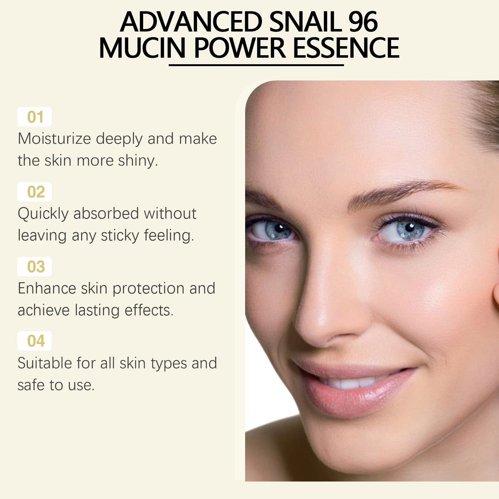 Snail Mucin 96 Power Essence – Anti-Aging & Brightening