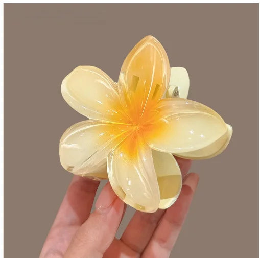 Hawaiian Gradient Flower Hair Claw Clips
