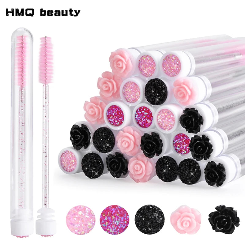100PCS Disposable & Reusable Eyelash Mascara Wands