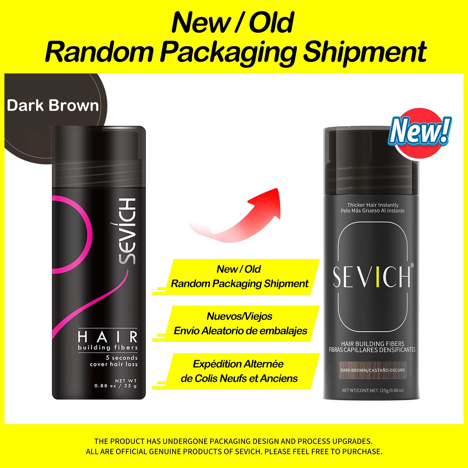 Sevich Hair Building Fibers – 25g Keratin Thickening Powder