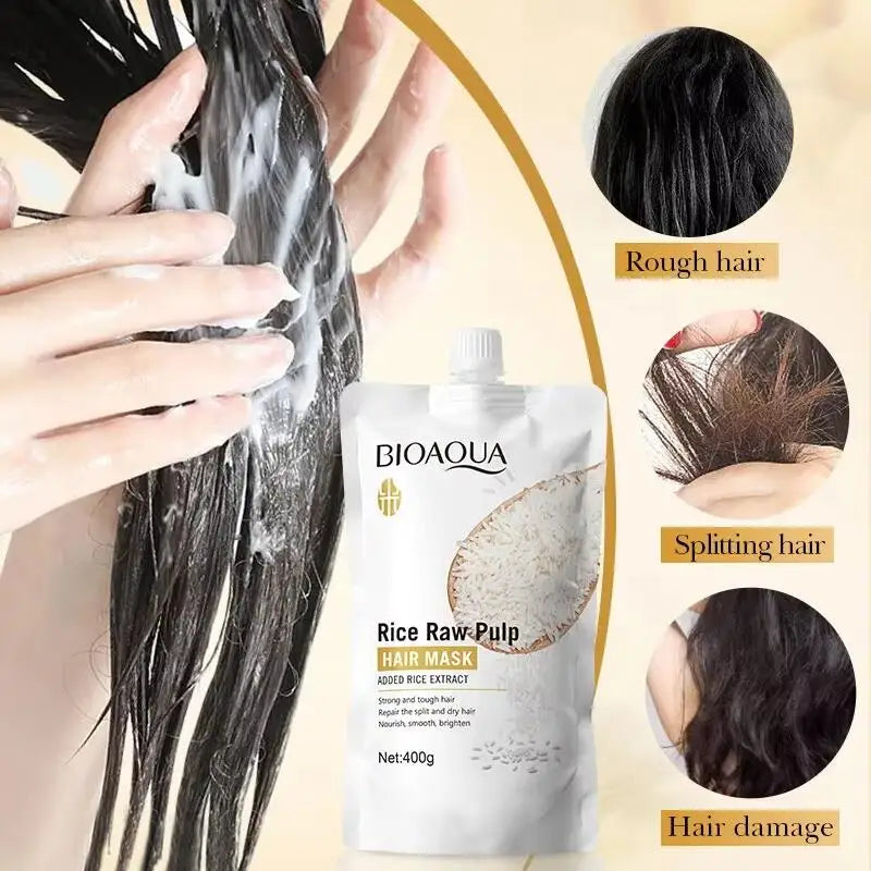 Rice Keratin Hair Mask – 5-Second Repair & Nourishment