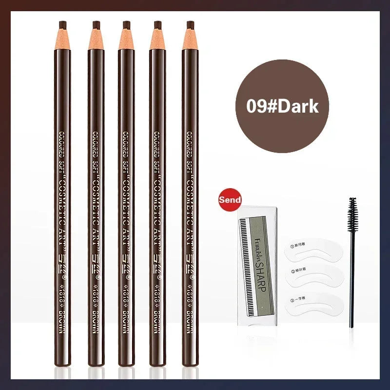 5PCS Professional Waterproof Microblading Eyebrow Pencils