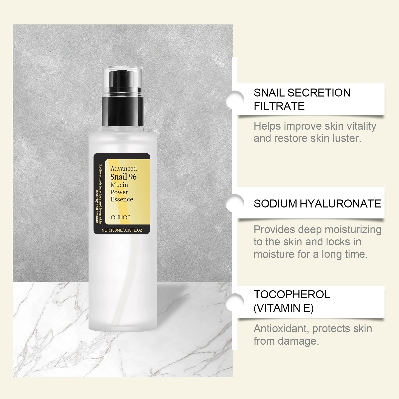 Snail Mucin 96 Power Essence – Anti-Aging & Brightening