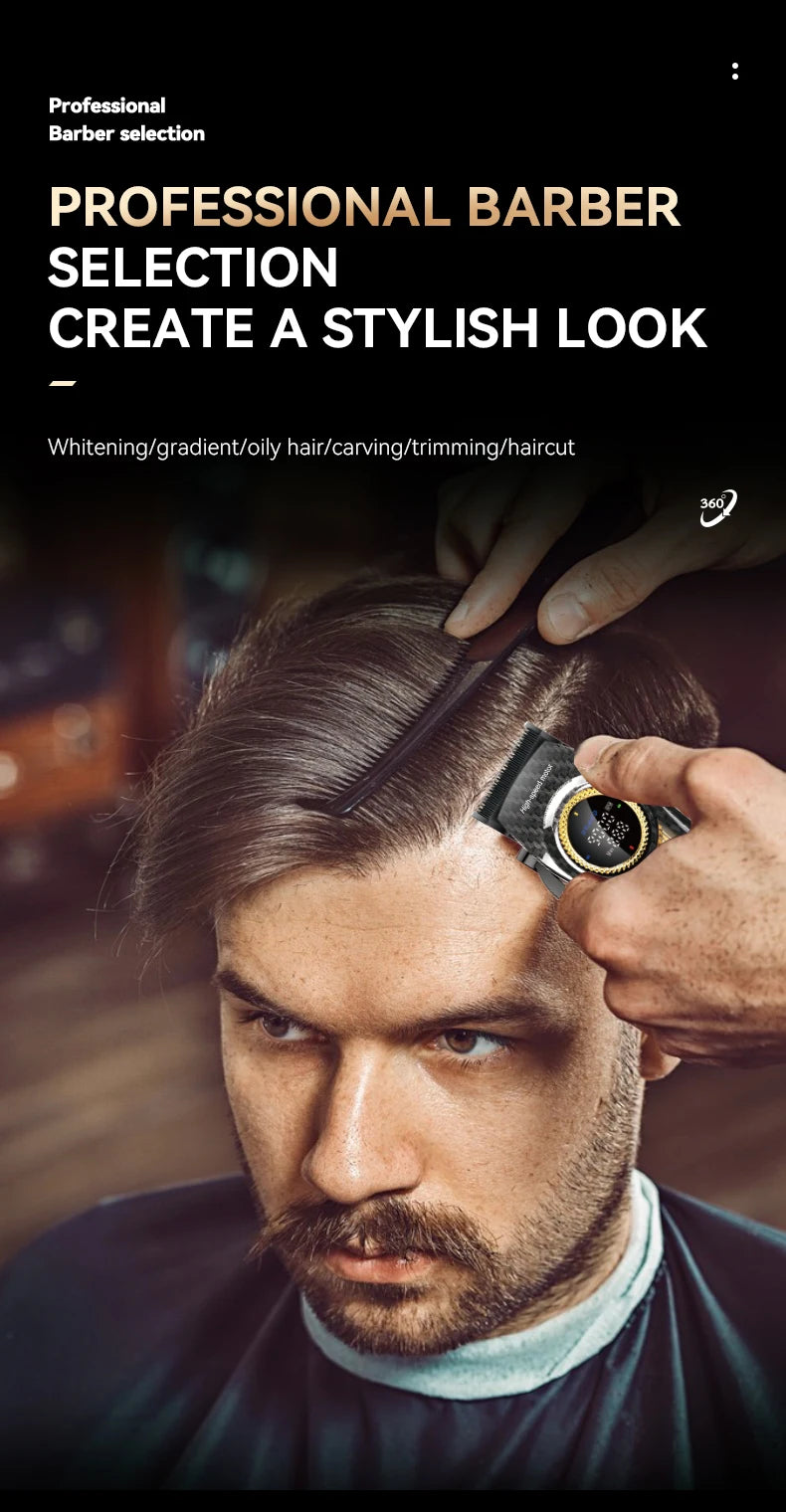 Kemei Rechargeable Hair Clippers – Professional Cordless Trimmer