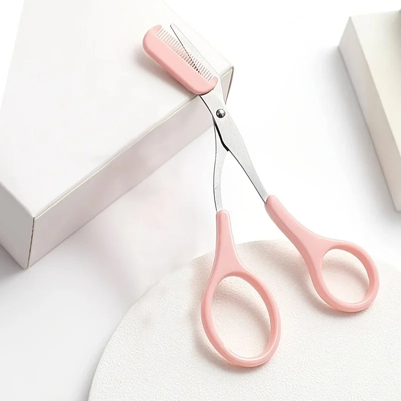 Precision Eyebrow Trimmer Scissors with Comb