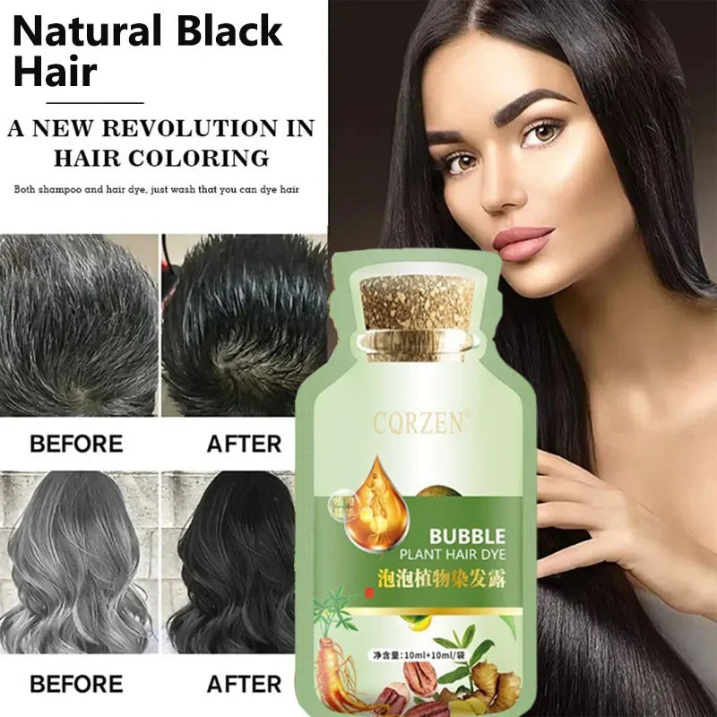 Herbal Hair Dye Shampoo – 5 Min Gray Coverage