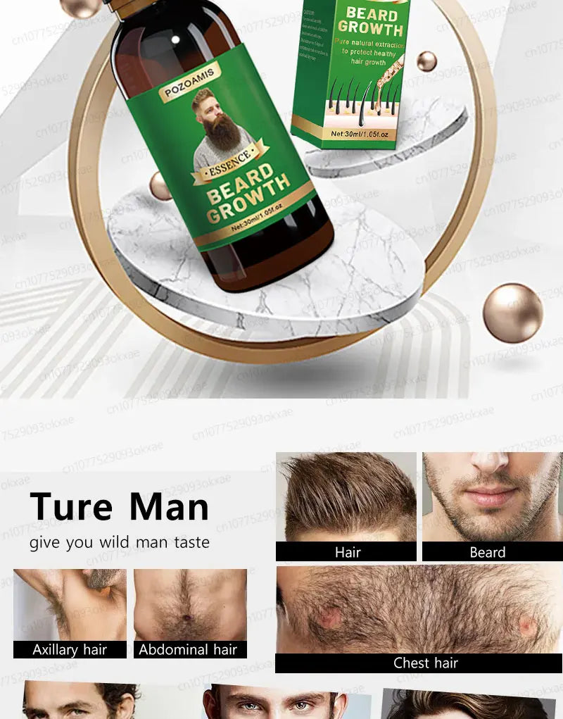 2025 Beard Growth Essence – Fast Hair Growth for Beard, Chest, Legs & Scalp