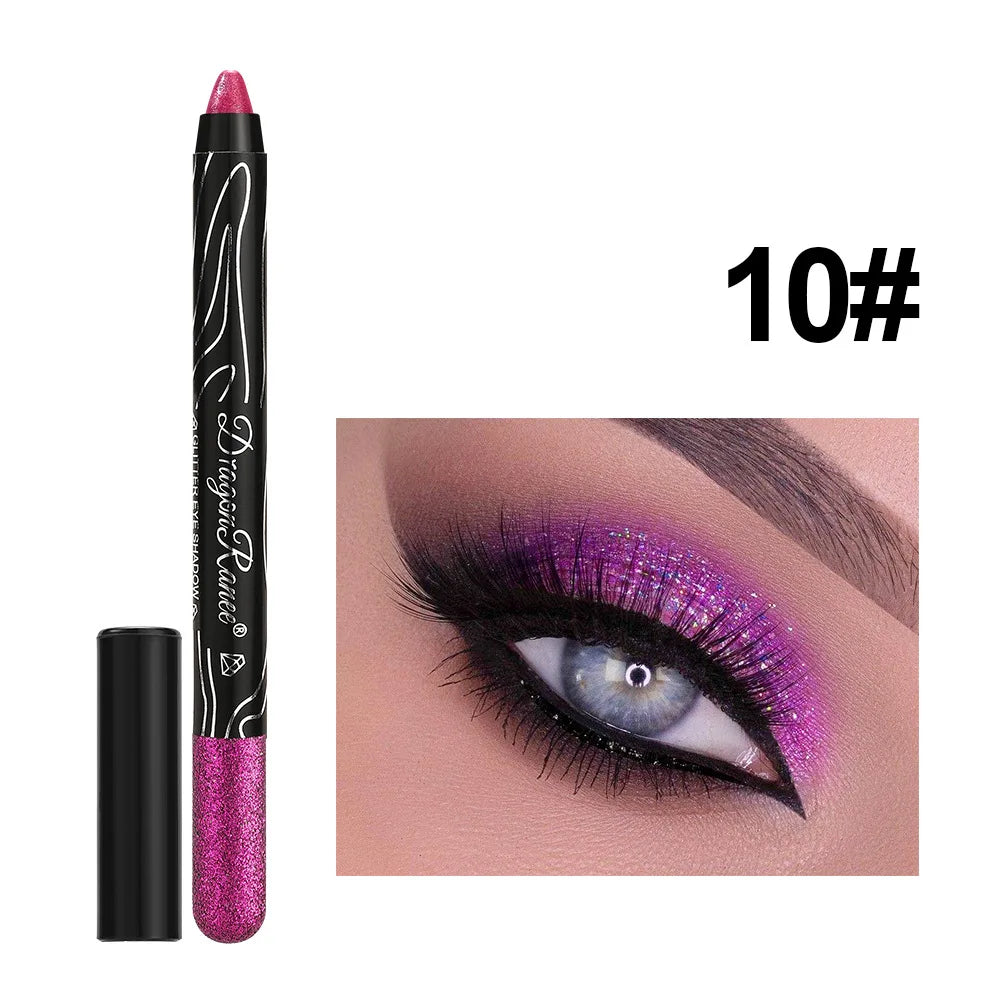 12-Color Glitter Eyeshadow Pencil Set