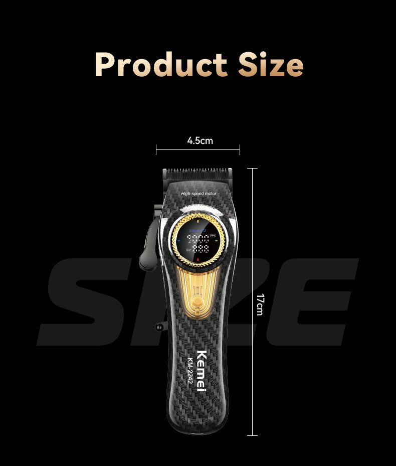 Kemei Rechargeable Hair Clippers – Professional Cordless Trimmer