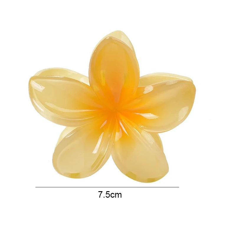 Hawaiian Gradient Flower Hair Claw Clips