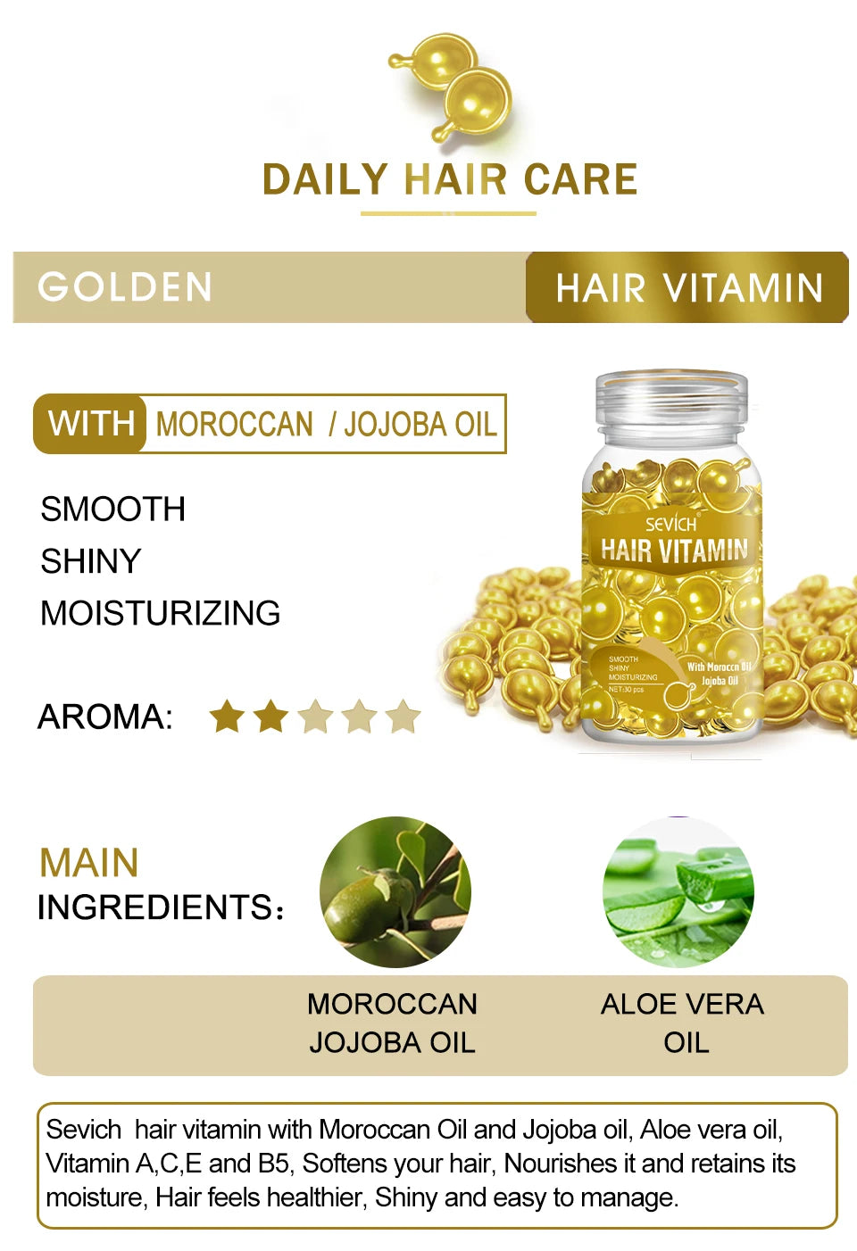 Sevich Hair Vitamin Capsules – Repair & Nourish
