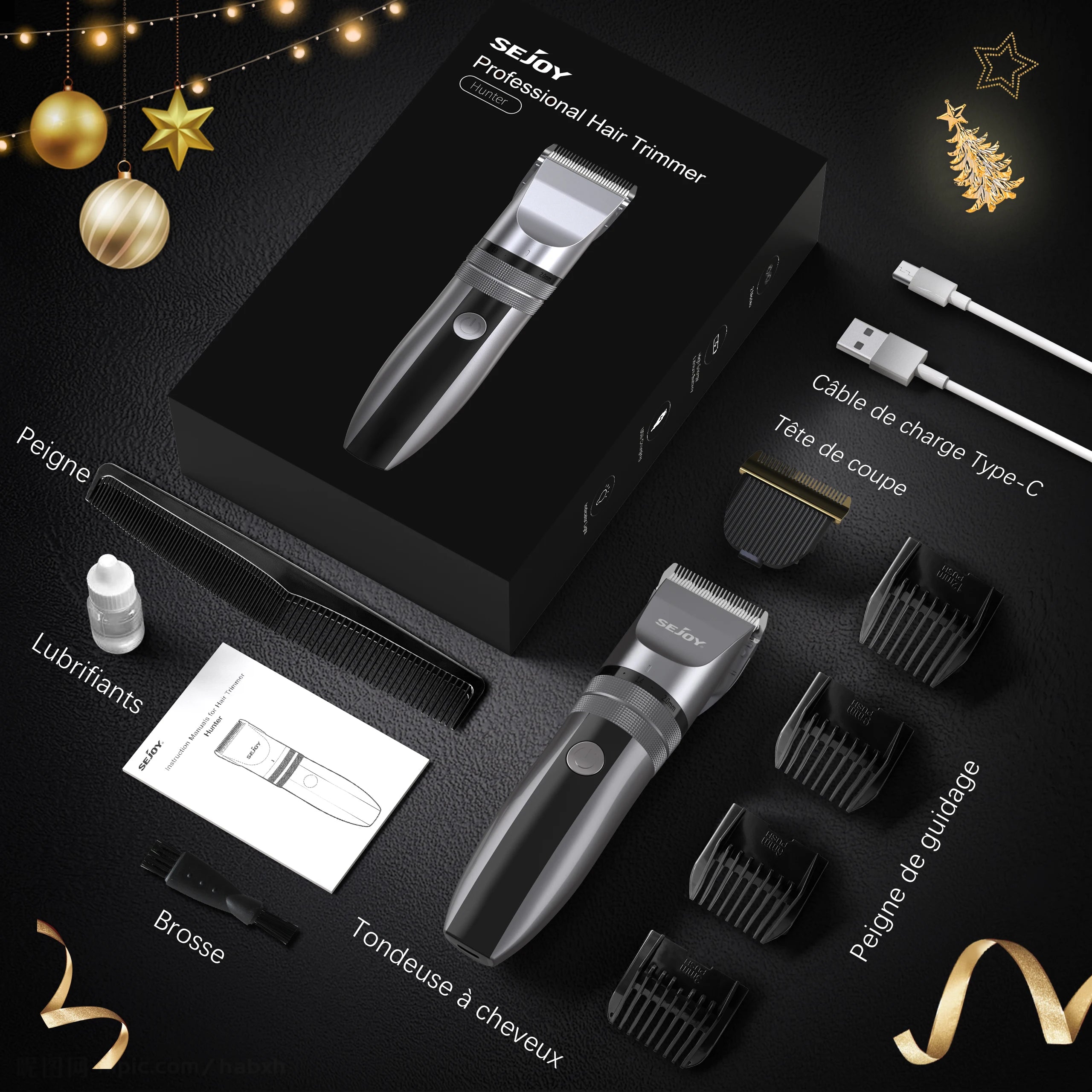 Sejoy Electric Hair Clippers – USB Rechargeable Professional Kit