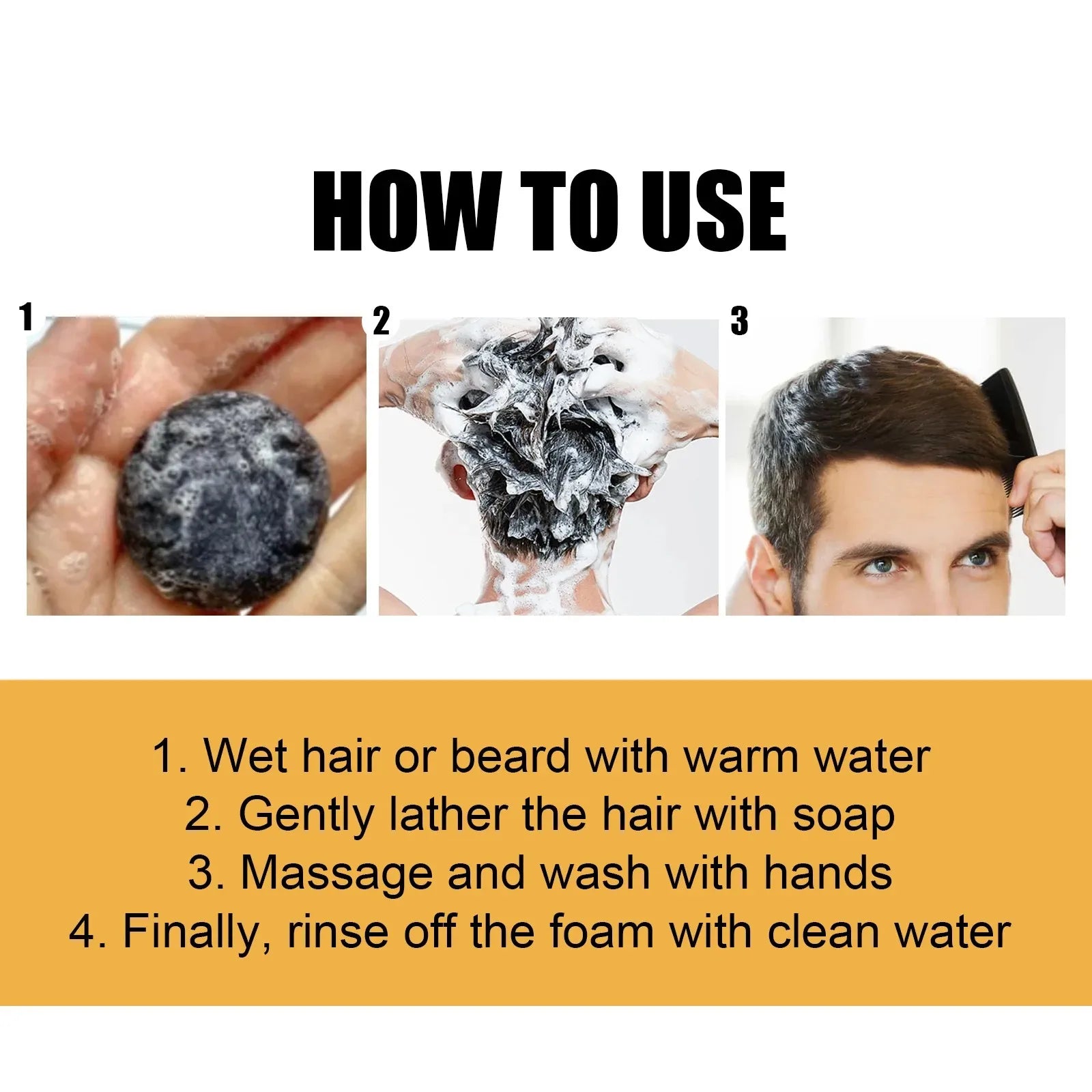 Hair Shampoo Soap Polygonum Multiflorum Black Soap