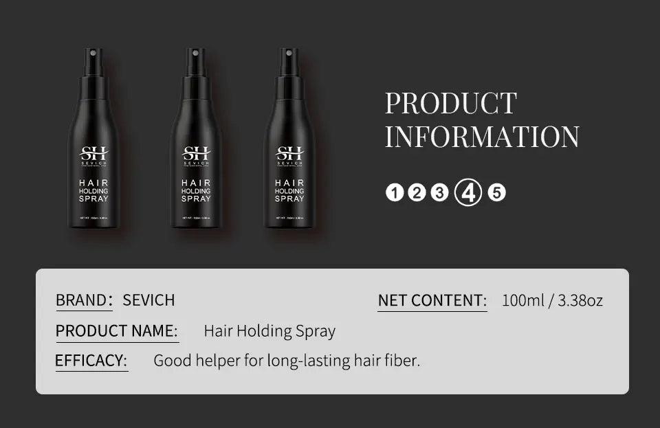 SEVICH Hair Fiber Holding Spray – 100ml Thickening Mist