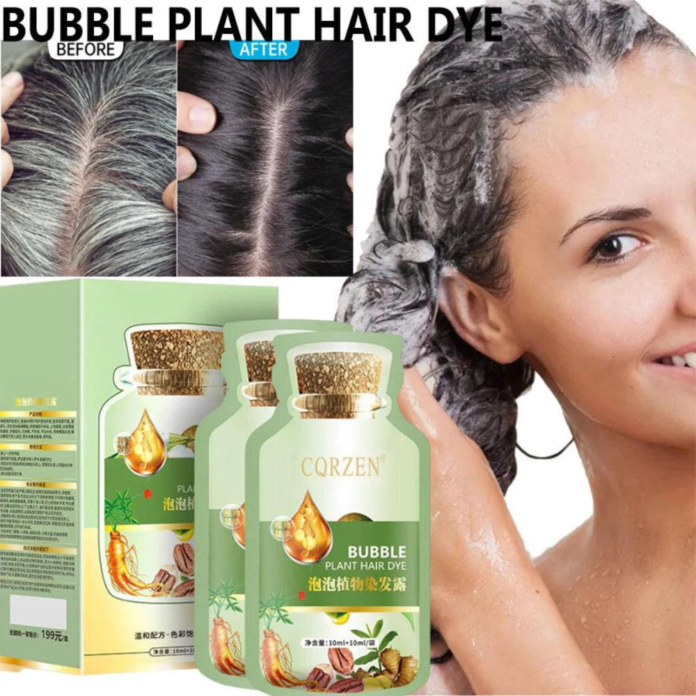 Herbal Hair Dye Shampoo – 5 Min Gray Coverage