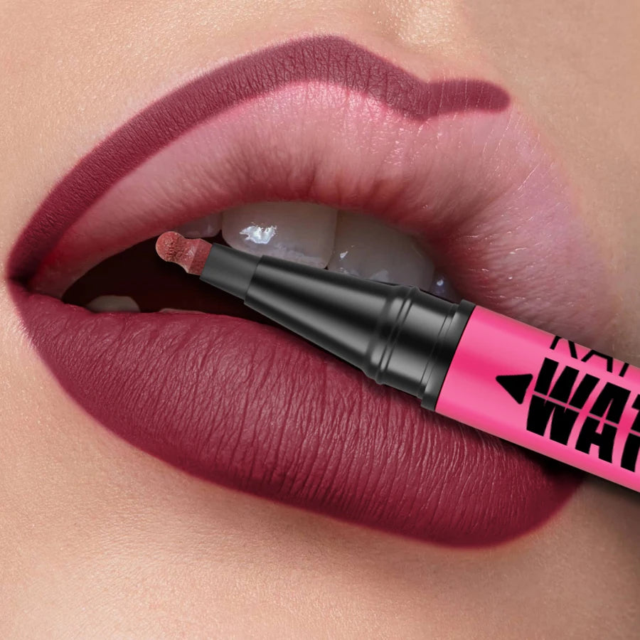 12-Color Liquid Matte Lipliner Pencil – Waterproof