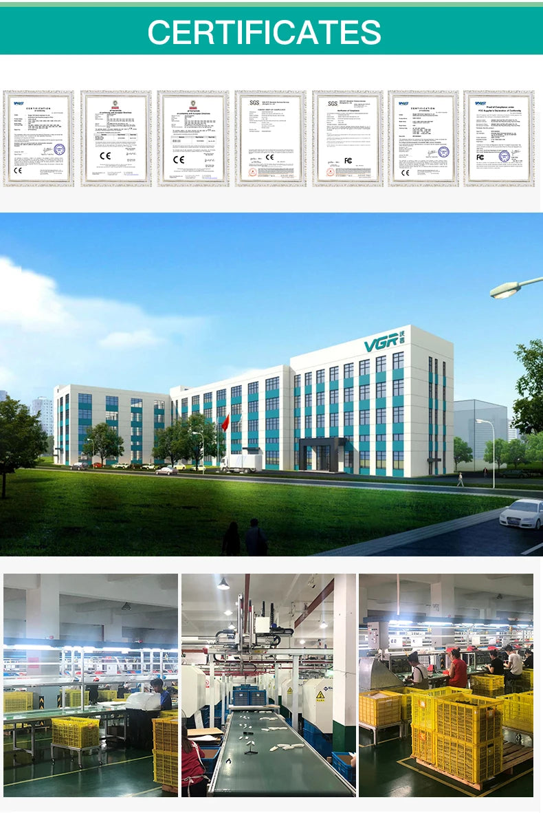 VGR V-390 Mini Cordless Beard Trimmer – Single Blade