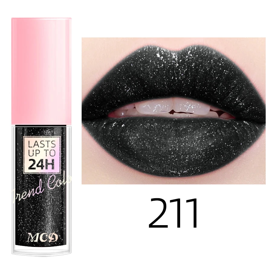 18 Colors Glitter Lip Glaze – Waterproof Liquid Lipstick