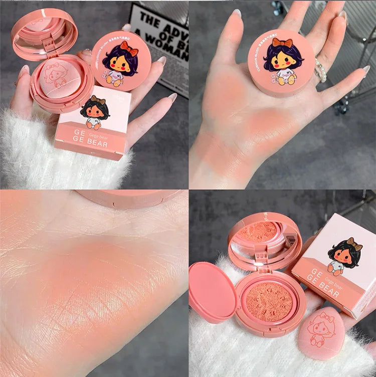 Gege Bear Long-Lasting Cushion Blush with Powder Puff