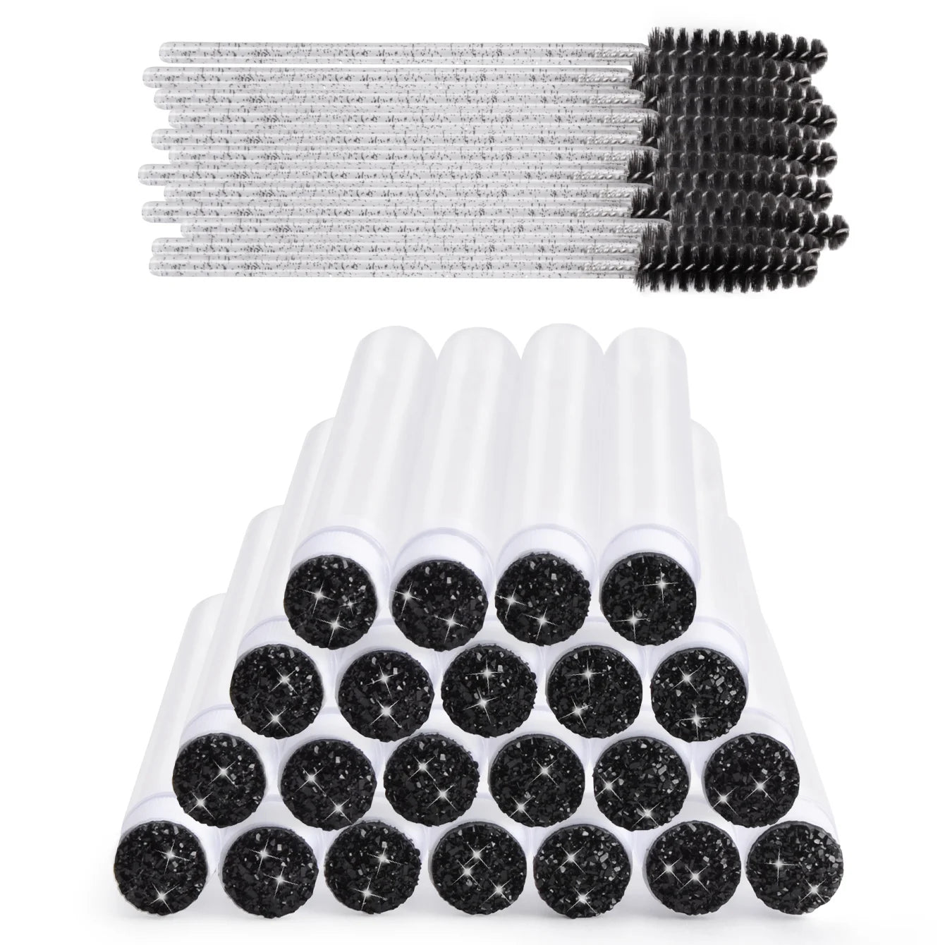 100PCS Disposable & Reusable Eyelash Mascara Wands