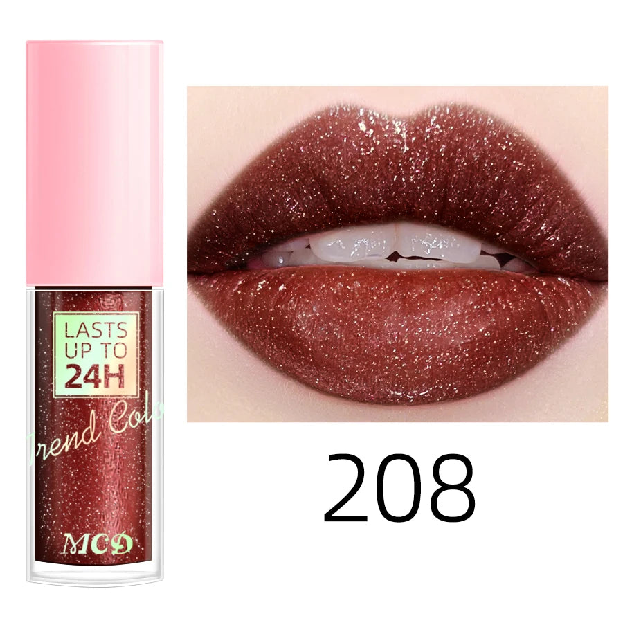 18 Colors Glitter Lip Glaze – Waterproof Liquid Lipstick