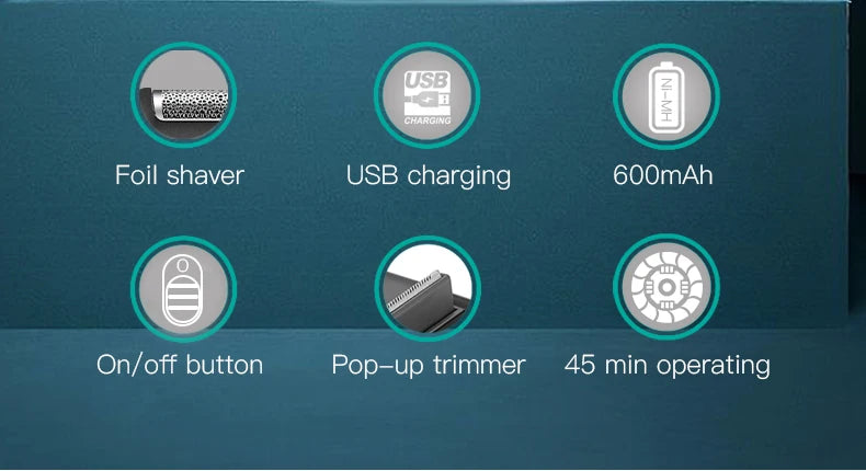 VGR V-390 Mini Cordless Beard Trimmer – Single Blade