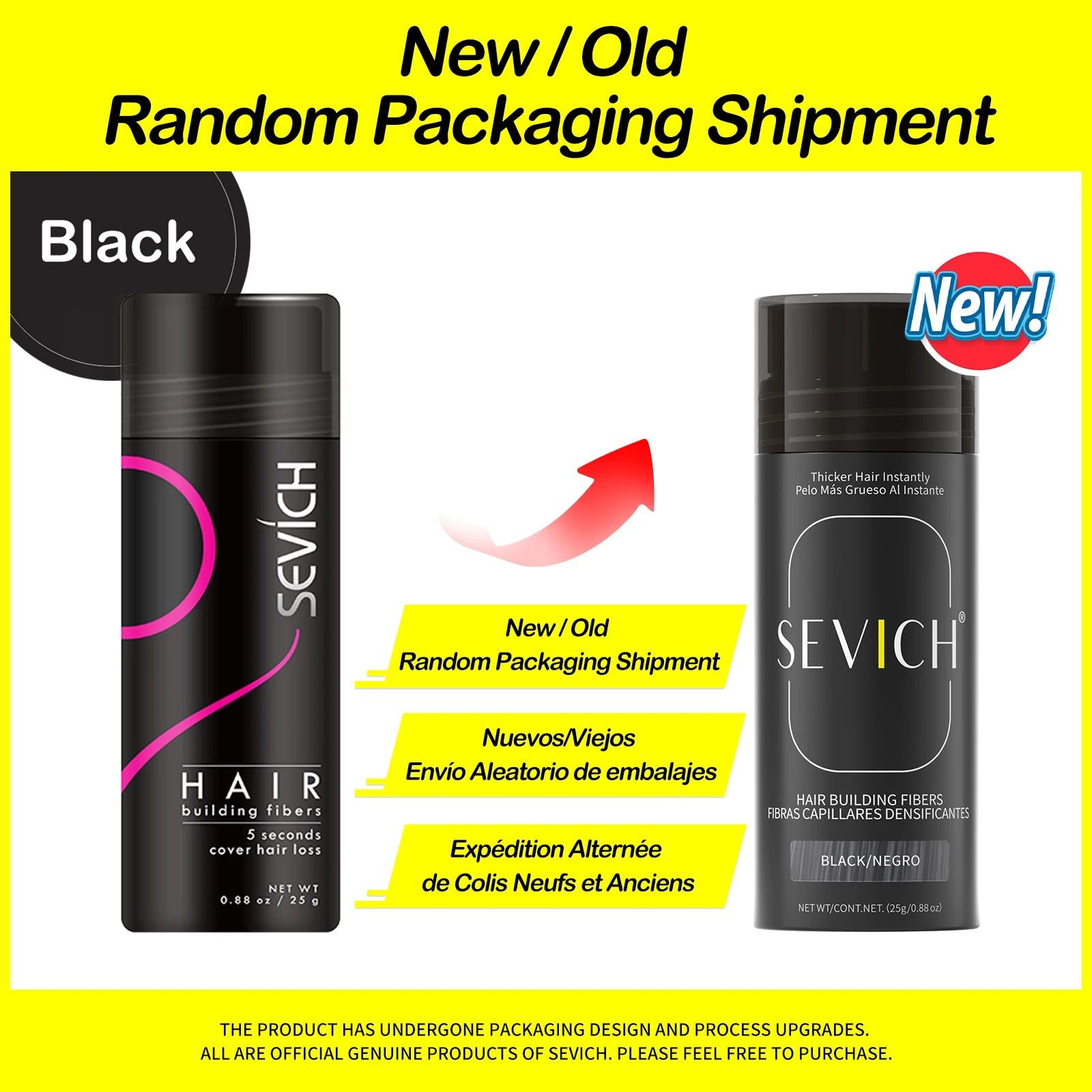 Sevich Hair Building Fibers – 25g Keratin Thickening Powder