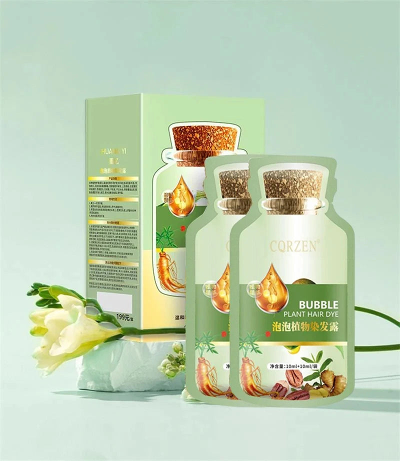 Herbal Hair Dye Shampoo – Natural Gray & White Hair Cover