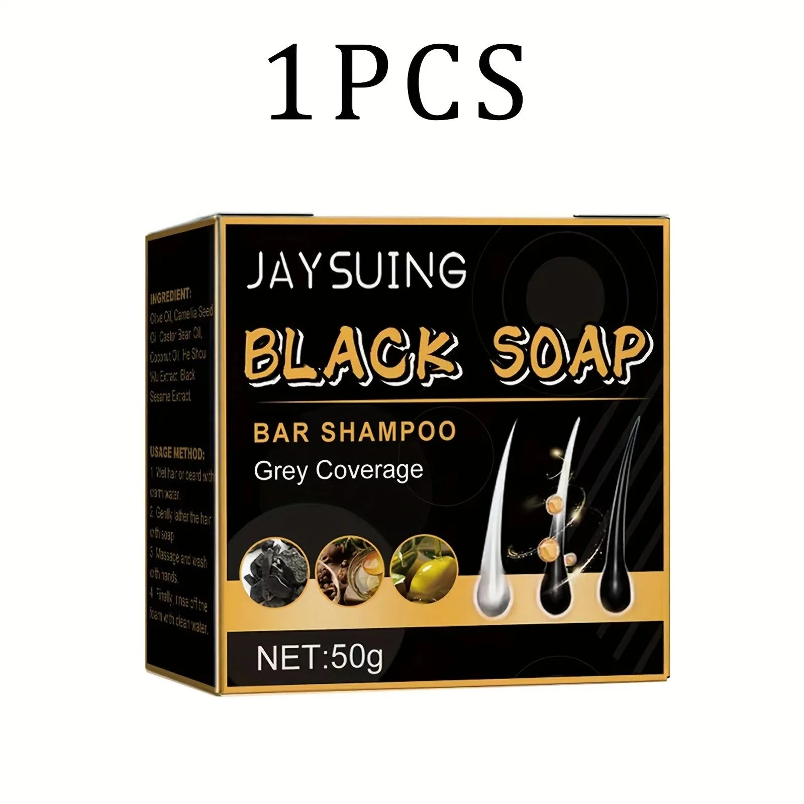 Hair Shampoo Soap Polygonum Multiflorum Black Soap