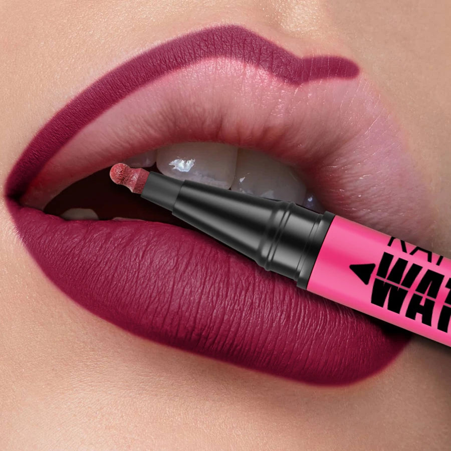 12-Color Liquid Matte Lipliner Pencil – Waterproof