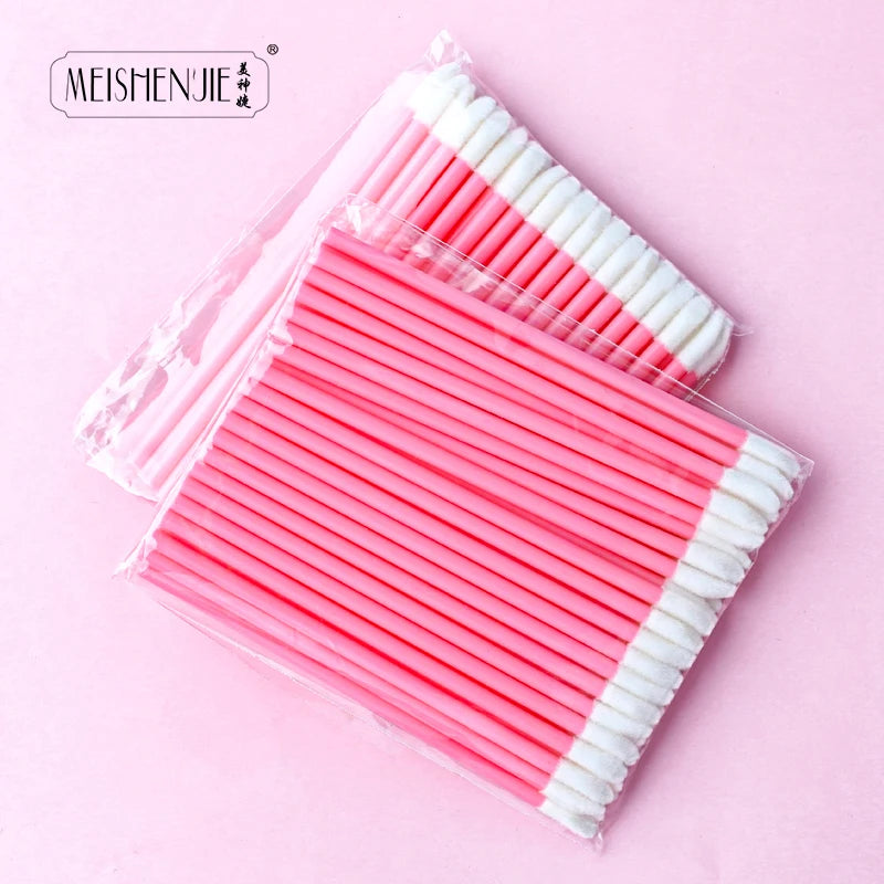 50/1000PCS Lip & Eyelash Brush Applicator Wands