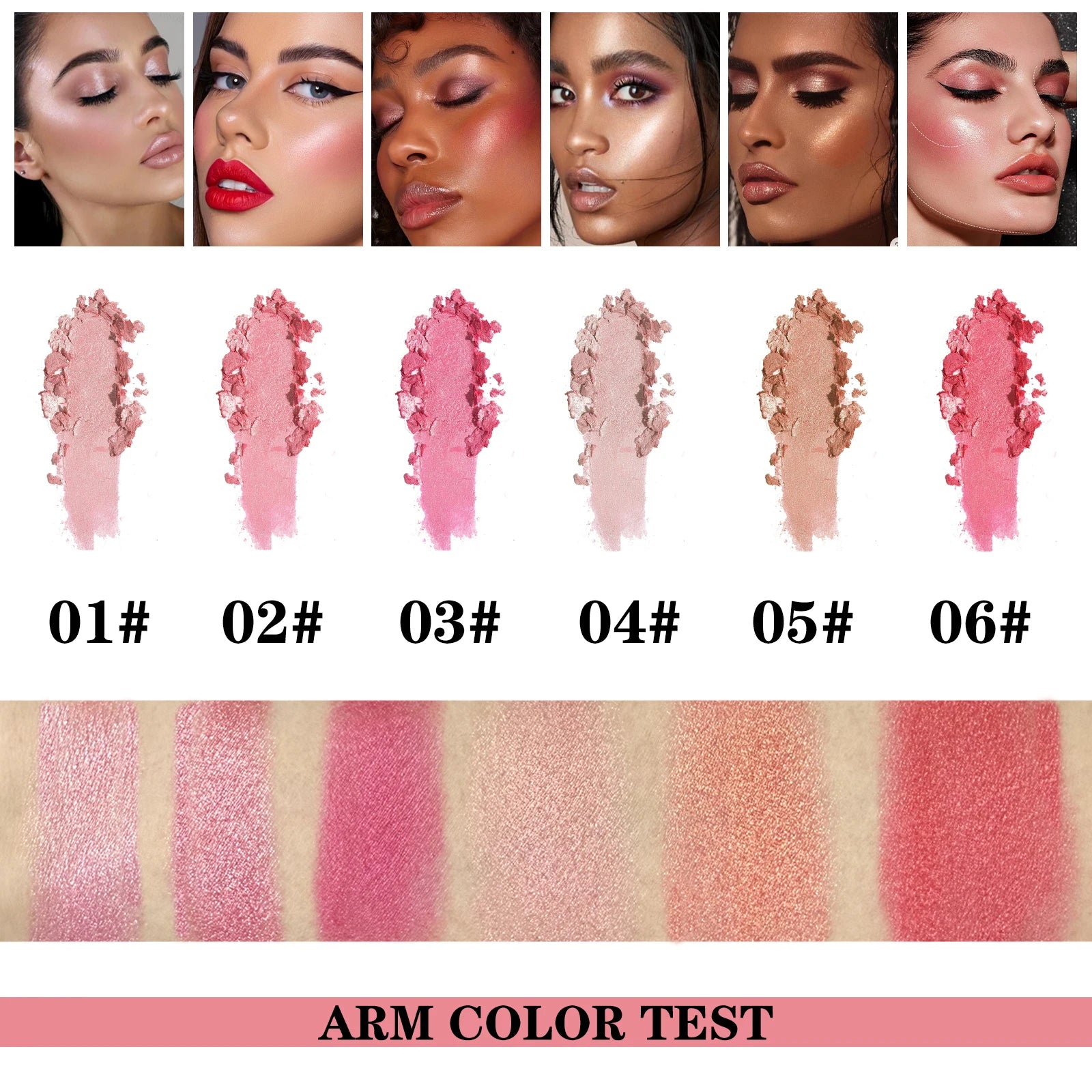 Pearlescent Shimmer Blush – Fine Powder, Single Color