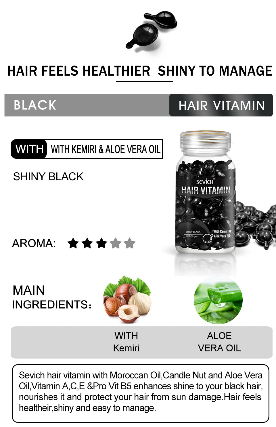 Sevich Hair Vitamin Capsules – Repair & Nourish