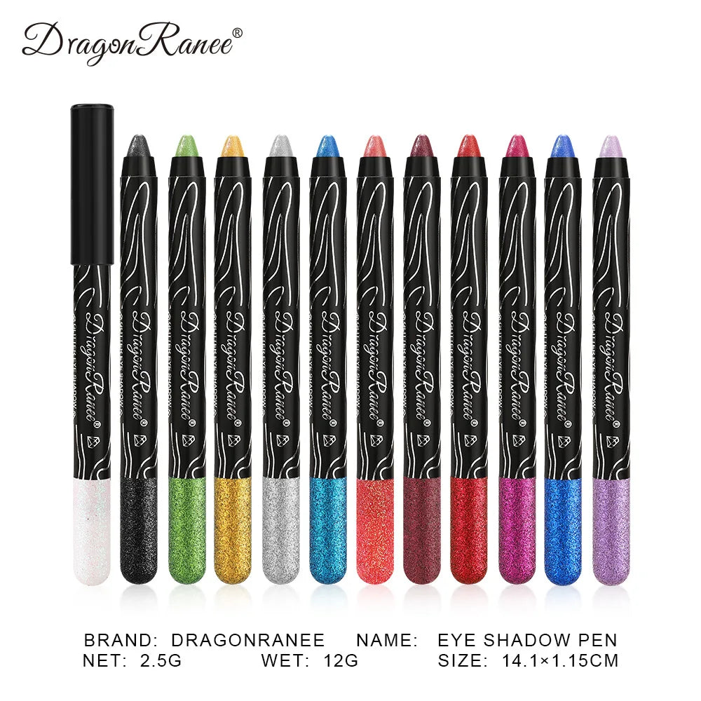 12-Color Glitter Eyeshadow Pencil Set