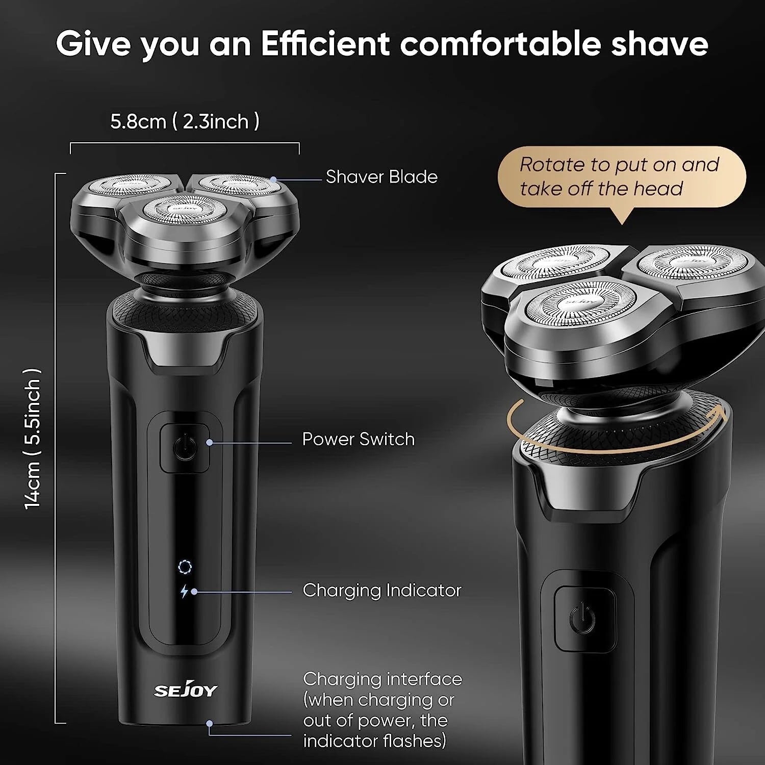 SEJOY 3-in-1 Men’s Electric Shaver & Trimmer